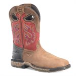 Double H Symbol 11” Wide Square Toe Lug Roper Boot