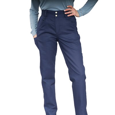 Embher FR Ladies 9 oz Canvas Pageant Blue Slim Leg Pant