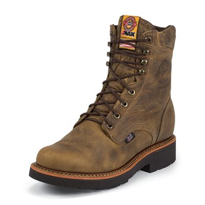 steel toe lace up rubber boots