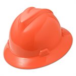MSA V-Gard Full Brim Hard Hat w / Fas-Trac Suspension - Hi-Viz