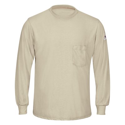 BULWARK FR KHAKI BASE LAYER L / S T-SHIRT W / POCKET