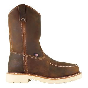 Thorogood 11" American Heritage Trail Crazyhorse Safety Toe - MOC Pull-On Wellington