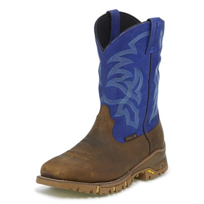 Tony Lama Roustabout Blue Steel Toe Waterproof Work Boot